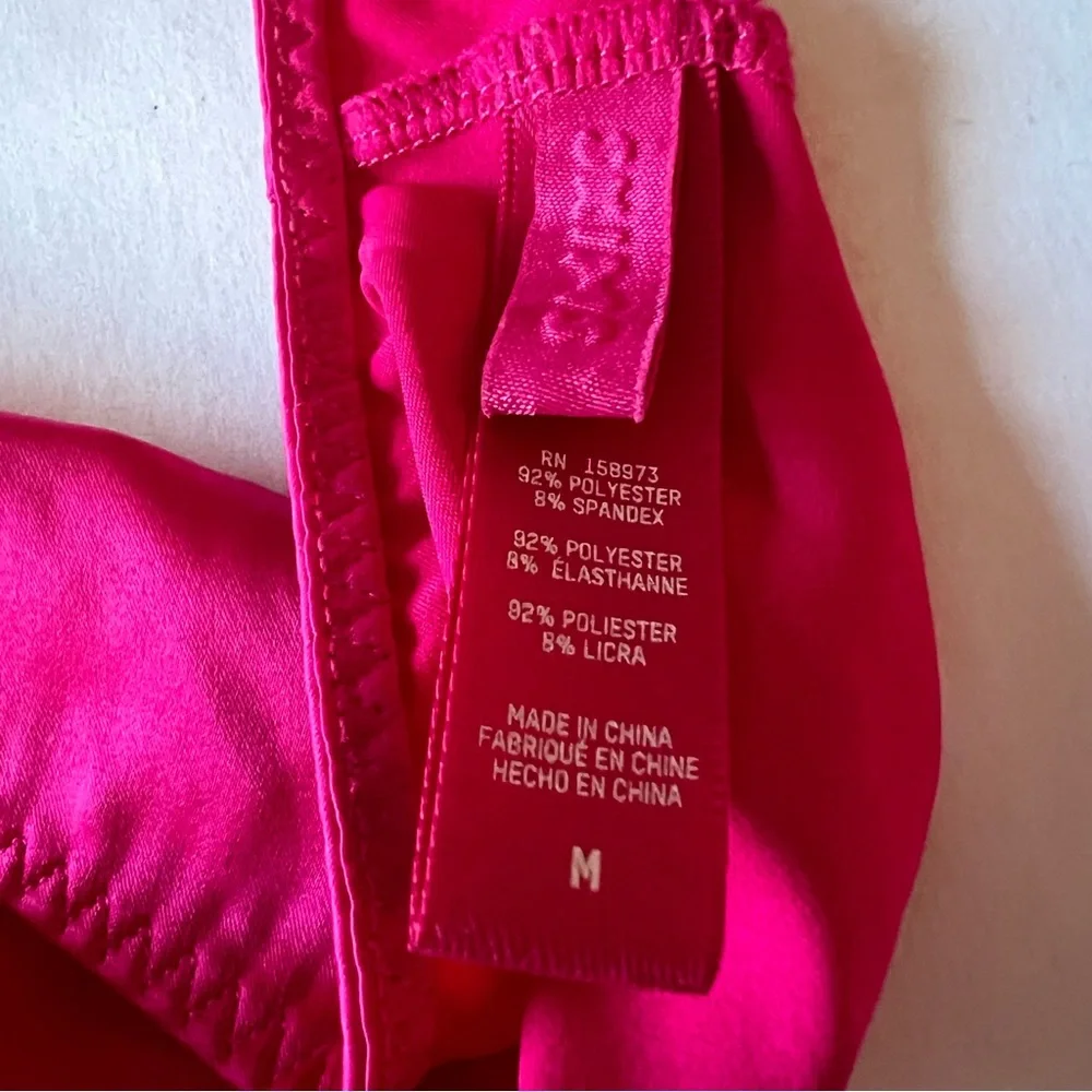 SKIMS HIGH SHINE SATIN TIE BACK BRALETTE RASPBERRY SIZE MEDIUM NWOT